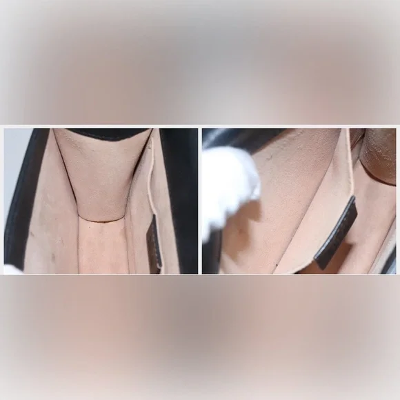 Gucci Leather Crystal Butterfly Linea Totem sherry line Crossbody & dust bag box - Picture 10 of 14